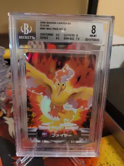 Pokemon TCG BGS 8 MOLTRES #381 Holo 2004 Bandai Carddass Zukan - Image 1