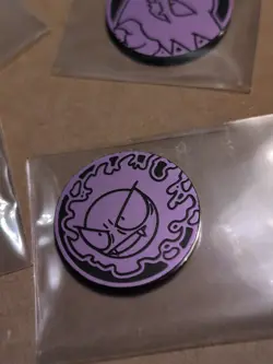 Pokemon Purple Gastly Mini Coin From 151 Chinese - Image 1