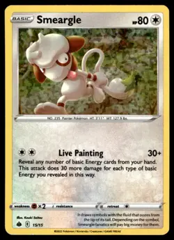 Smeargle - 15/15 015/015 Holo Promo McDonald's Promos 2022 Pokemon Holo MP - Image 1
