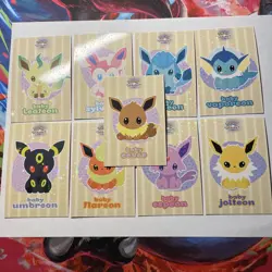 Pokemon Uncut Sheet Lets Go Eevee Database! Cracked Ice BABY Eeveelutions! - Image 1