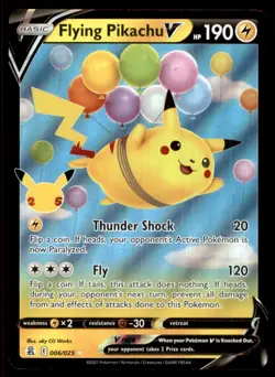 2021 Sword & Shield - Celebrations Flying Pikachu V Basic/Rare Holo V #6 - Image 1