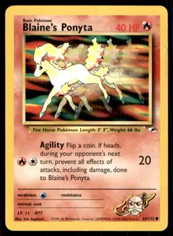 2000 Gym - Heroes Blaine’s Ponyta Basic/Common #63 - Image 1