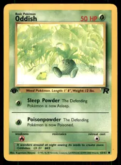 2000 Classic - Team Rocket 1st Edition Oddish Basic/Common #63 - Image 1