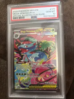 Pokemon 2025 Mega Venusaur ex 177/132 SIR Mega Evolution GEM MINT PSA 10 - Image 1