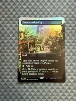 MTG Great Arashin City #0395 Foil Borderless Rare Tarkir: Dragonstorm (TDM) - Image 1