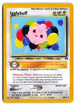 Igglybuff N2 #40/75 LP Pokemon TCG Uncommon - Image 1