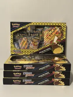Pokemon Crown Zenith Pikachu VMAX Premium Collection Box Lot Of 4 - Image 2