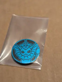Pokemon Dark Blue Vaporeon Mini Coin From 151 Chinese - Image 1