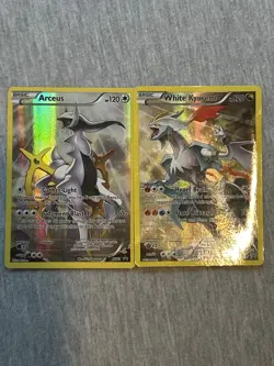 Pokemon TCG Arceus XY83 and White Kyurem XY81 Full Art Holo 2015 - Image 1