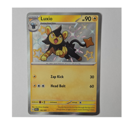 Pokemon TCG Luxio 136/091 SV: Paldean Fates Shiny Rare Holo Eng 90HP - Image 1