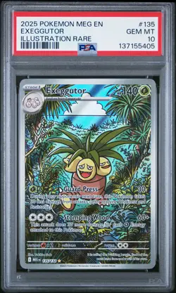 2025 POKEMON MEG EN-MEGA EVOLUTION ILLUSTRATION RARE #135 EXEGGUTOR PSA 10 - Image 1