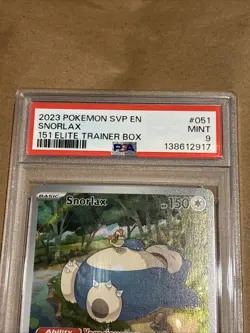 2023 Pokemon S&V Black Star Promos Snorlax PSA 9 Mint #051 - Image 2