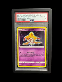 2017 POKEMON SUN & MOON SHINING LEGENDS #42 SHINING JIRACHI-HOLO PSA 10 - Image 1