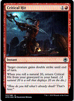 Critical Hit Foil Adventures In The Forgotten Realms NM - Image 1