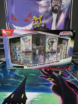 Pokemon TCG Prismatic Evolutions Premium Figure Collection NEW SEALED 🌙 🐈‍⬛ - Image 1