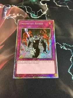 Yugioh Sakuretsu Armor RA03-EN130 Platinum Secret Rare 1st Ed NM - Image 1