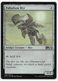 Palladium Myr (Foil) - Core Set 2021- Magic the Gathering - MTG - Uncommon - Image 1