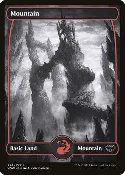 1x Mountain (#274) - Foil Showcase NM Eng MTG - Crimson Vow - Image 1