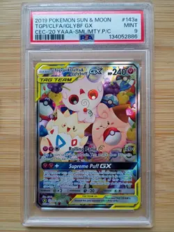Tgpi/Clfa/Iglybf Gx 143a PSA 9 - Pokemon Sun & Moon Cosmic Eclipse - Image 1