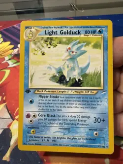 Pokemon Neo Destiny 1st Edition Light Golduck 47/105 Non Holo - Image 1