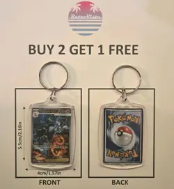 Mega Charizard X EX SIR 125/094 Phantasmal Flames Pokemon TCG Novelty Keychain - Image 2