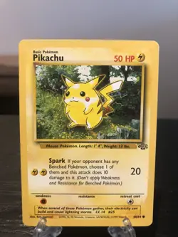 Pokemon TCG Pikachu Jungle 60/64 Regular Unlimited Common MP - Image 1