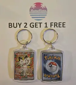 Meowth EX 121/088 Pokemon TCG Perfect Order SIR Novelty Keychain - Image 1