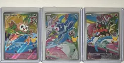 Pokemon First Partner Illustration Collection Series 1 Alolan Starters Promo Set - Image 1