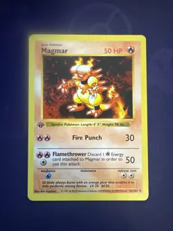 Pokemon TCG Magmar 1st Edition Shadowless Base Set 36/102 - Image 1