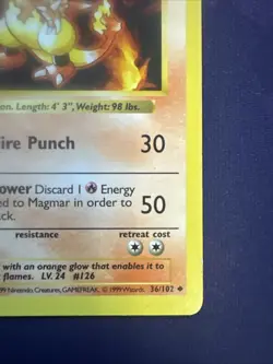 Pokemon TCG Magmar 1st Edition Shadowless Base Set 36/102 - Image 4