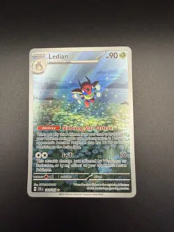 Pokemon TCG Ledian 144/142 SV07 Stellar Crown Illustration Rare Holo English - Image 1