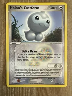 Pokemon TCG Holon's Castform EX Holon Phantoms 44/110 Regular Uncommon VLP - Image 1
