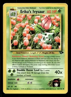 Erika's Ivysaur 41/132 Uncommon Gym Challenge Unlimited Near Mint - Image 1