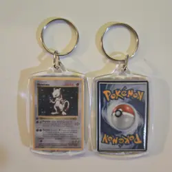Mewtwo 1999 Pokemon TCG Base Set 1st Edition 10/102 Novelty Keychain - Image 1