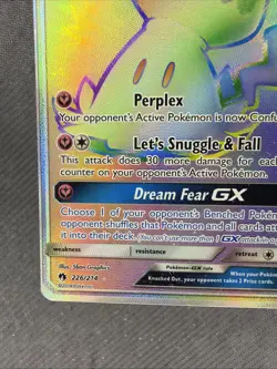 Pokemon SM - Lost Thunder Mimikyu GX (Secret) 226/214 Lp+ Front MP Back - Image 5