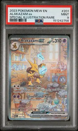 2023 Pokemon Scarlet & Violet 151 Alakazam ex 201/165 - PSA 9 - Mint - Image 1