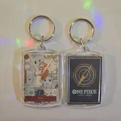 One Piece The Best Vol. 1 Nami Manga OP01-016 PRB01 English Novelty Keychain - Image 1