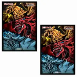 (100) YuGiOh Deck Sleeves Egyptian Gods Slifer Obelisk Ra 63x90mm Card Sleeves - Image 1