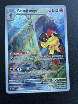 Armarouge Scarlet & Violet Base Illustration Rare Holo Pokemon TCG Card 203/198 - Image 1