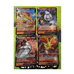Pokemon TCG Fire-Type V Holo 4-Card Lot Simisear V Chandelure V +2 - Image 1
