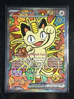 Pokemon Meowth ex 121/088 Pokemon Card Full Art Holo Double Rare ENG 170 HP - Image 1
