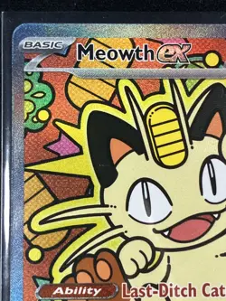 Pokemon Meowth ex 121/088 Pokemon Card Full Art Holo Double Rare ENG 170 HP - Image 2