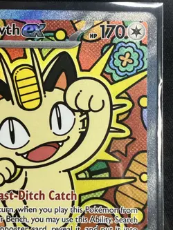 Pokemon Meowth ex 121/088 Pokemon Card Full Art Holo Double Rare ENG 170 HP - Image 3