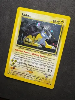 Pokemon TCG Raikou Neo Revelation Holo Card 13/64 Unlimited Rare - Image 2