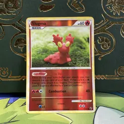 2010 HeartGold & SoulSilver - Undaunted Slugma #67 Reverse Holo Pokemon Card LP+ - Image 1