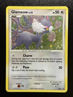 2008 GLAMEOW Pokemon Card DP23 Diamond and Pearl Promo Holo SWIRL NM (A) - Image 2