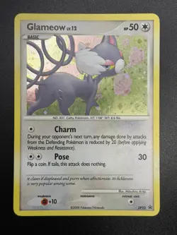 2008 GLAMEOW Pokemon Card DP23 Diamond and Pearl Promo Holo SWIRL NM (A) - Image 4