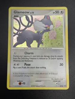 2008 GLAMEOW Pokemon Card DP23 Diamond and Pearl Promo Holo SWIRL NM (A) - Image 5