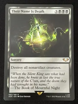 1x MTG Their Name Is Death - Universes Beyond: Warhammer 40,000 (40K) #62 - Image 1