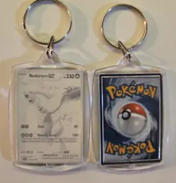 Reshiram EX 173/086 White Flare Pokemon Card TCG Novelty Keychain - Image 1